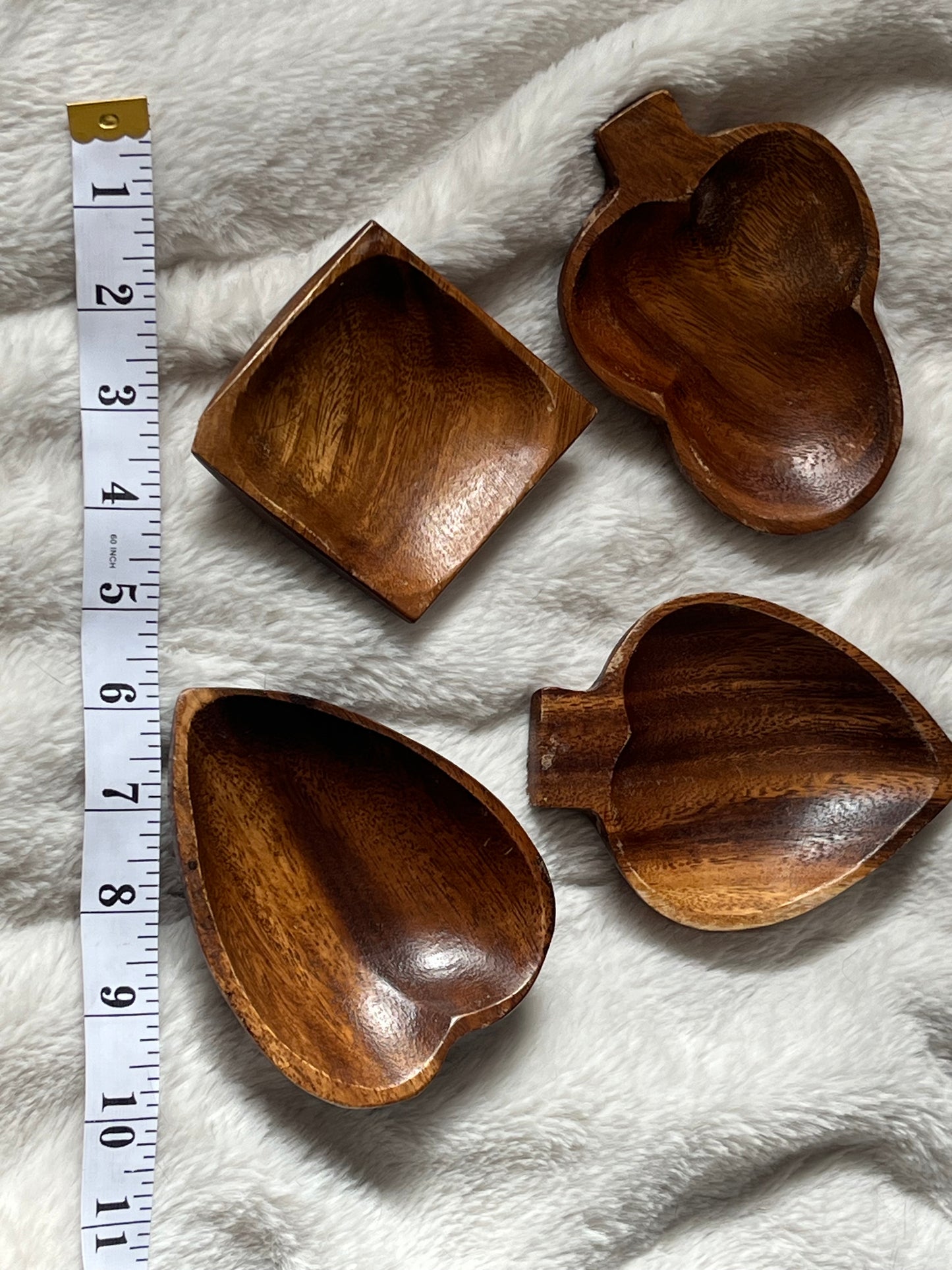 WOODEN SUIT TRINKET TRAYS