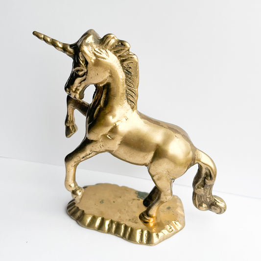 BRASS UNICORN FIGURINE